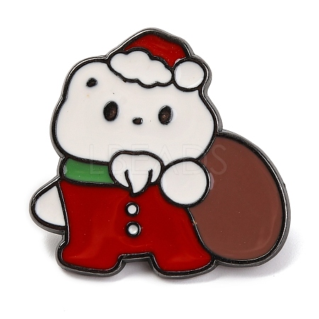 Christmas Cat Theme Zinc Alloy Enamel Pins JEWB-Z028-02D-1