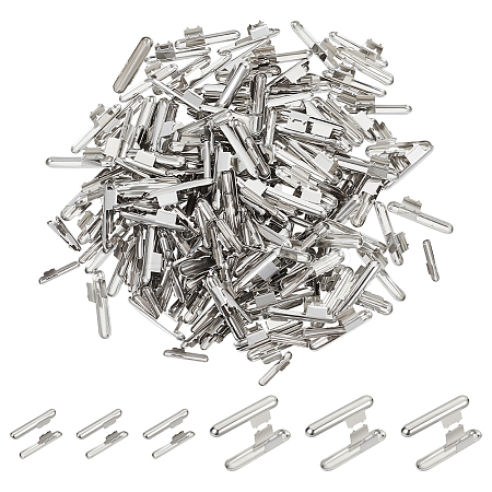 300Pcs 2 Styles Iron Folding Crimp Ends FIND-ME0002-97-1