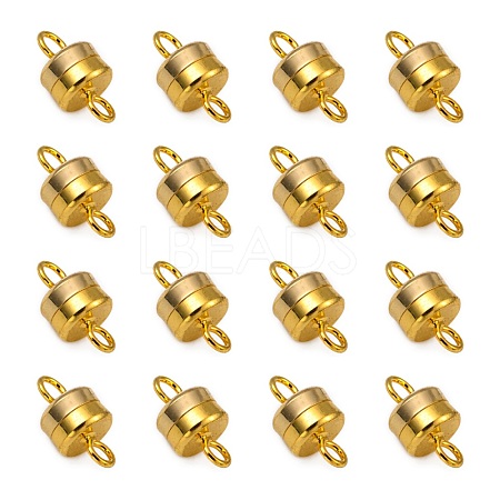 Column Brass Magnetic Clasps with Loops X-KK-M064-G-NR-1