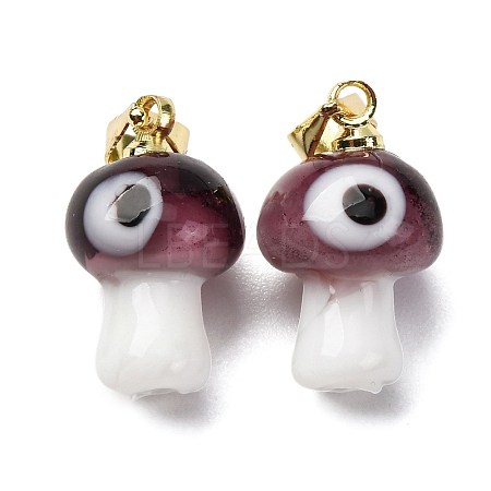 Handmade Lampwork Pendants LAMP-S069-06G-02-1