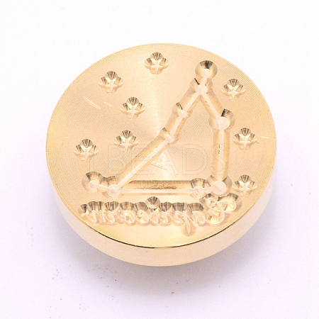 Brass Wax Sealing Stamp Head AJEW-TAC0026-01LG-10-1
