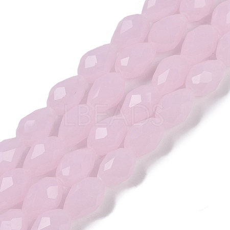 Electroplate Imitation Jade Glass Beads Strands EGLA-N013-J8mm-D01-1
