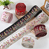5 Yards Polyester Embroidery Flower Ribbon OCOR-CY0001-17B-5
