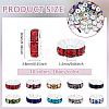 160Pcs 10 Colors Brass Rhinestone Spacer Beads RB-ME0001-02-2