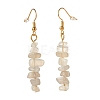 Natural White Moonstone Chip Beaded Dangle Earrings EJEW-JE04788-06-3