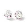 Brass Micro Pave Cubic Zirconia European Beads KK-U067-08S-04-1