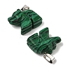Synthetic Malachite Pendants G-B127-02P-01-3