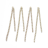 Brass Rhinestone Cup Chains Tassel Big Pendants KK-R129-08G-1