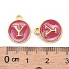 Golden Plated Alloy Enamel Charms X-ENAM-S118-08Y-3