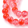 Transparent Crackle Baking Paint Glass Beads Strands X2-DGLA-T003-01A-12-3