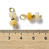 Natural Topaz Jade Disc Beaded Pendants STAS-C120-03G-02-3