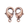 Red Copper Brass Lobster Claw Clasps X-KK-903-R-NF-3