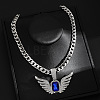 Hip-hop Style Zinc Alloy Crystal Rhinestone Pendant Cuban Link Chain Necklaces FS-WG425B8-06-1