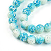 Transparent Baking Paint Glass Beads Strands DGLA-N009-8mm-05-4