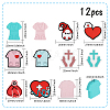 12Pcs 12 Styles Silicone Beads SIL-CA0002-85-2