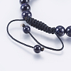 Adjustable Nylon Cord Braided Bead Bracelets BJEW-F308-55F-3