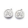 Non-Tarnish 304 Stainless Steel Pendants STAS-E444-21-2