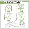 16Pcs 4 Styles PP Plastic Plant Holder AJEW-NB0008-51-2