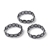 Fashionable Magnetic Synthetic Hematite Stretchy Bracelets BJEW-K007-04-3