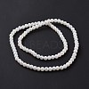 Electroplate Opaque Solid Color Glass Beads Strands GLAA-E036-10E-4