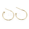 Brass Half Hoop Earrings EJEW-N018-001-NF-1