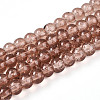 Crackle Glass Beads Strands CCG-Q001-6mm-07-1
