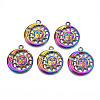 Rainbow Color Alloy Pendants PALLOY-N156-203-1