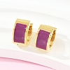 304 Stainless Steel Enamel Hoop Earrings EJEW-K268-20G-03-2