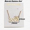 Crown Birth Year 201 Stainless Steel Pendant Necklaces for Women FS-WG4E8F2-40-2