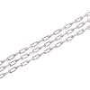 Anti-Tarnish Rhodium Plated 925 Sterling Silver Paperclip Chains STER-WH0011-07P-1