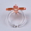 (Jewelry Parties Factory Sale)Transparent Acrylic Cuff Rings RJEW-S047-004B-3