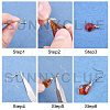 Brass Ice Pick Pinch Bails KK-SC0001-34-4
