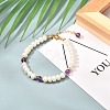 Natural Pearl Beaded Bracelet for Girl Women BJEW-JB06859-4