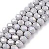 Electroplate Glass Beads Strands EGLA-A044-P8mm-B19-1