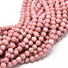 Natural Rhodonite Round Bead Strands G-P072-38-12mm-1