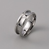 201 Stainless Steel Grooved Finger Ring Settings STAS-WH0027-26G-P-1