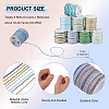 8 Rolls 8 Colors Segment Dyed Nylon Metallic Cord NWIR-TA0001-33-4