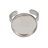 304 Stainless Steel Cuff Ring Components STAS-D372-07P-06-2