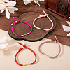 4Pcs 4 Colors Braided Nylon Cord Bracelet Making MAK-TA0001-26A-5