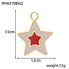 304 Stainless Steel Enamel Pendants STAS-OY013-60G-2