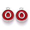 Platinum Plated Alloy Enamel Charms LS-ENAM-S118-03O-P-1