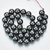 Non-magnetic Synthetic Hematite Beads Strands G-Q892-12mm-3