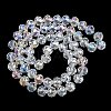 Transparent Electroplate Glass Beads Strands EGLA-N002-34C-B01-2