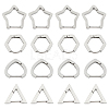 8Pairs 4 Styles 304 Stainless Steel Huggie Hoop Earrings STAS-UN0021-60P-1