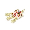 Alloy Enamel Pendants PALLOY-R151-28G-2