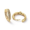 Brass Micro Pave Cubic Zirconia Huggie Hoop Earring Findings ZIRC-G158-17G-2