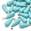 Dyed Synthetic Turquoise Pendants G-T081-17-1