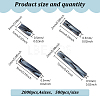 2000Pcs 4 Styles Glass Twisted Bugle Beads SEED-GO0001-09A-2