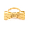 Ion Plating(IP) 304 Stainless Steel Bowknot Finger Rings for Women RJEW-S414-62B-G-2