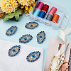 Glass Rhinestone Sew on Clothing Patches FIND-FG0001-78-5